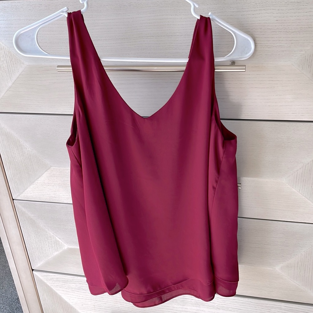 Worthington Flowy Maroon Blouse